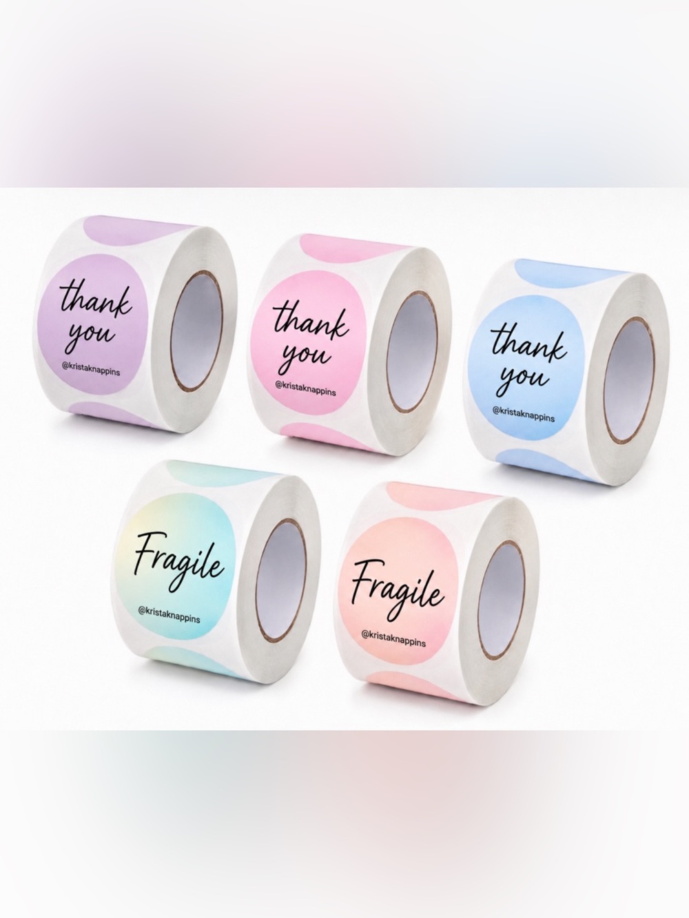Premade Thank You & Fragile Stickers assortment - 50 count - BUY NOW PRICE